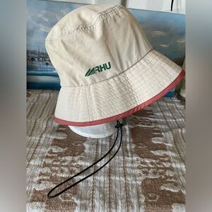 Zara x Rhuigi (RHU) Rude beige ultralight bucket hat neck strap beach sun water